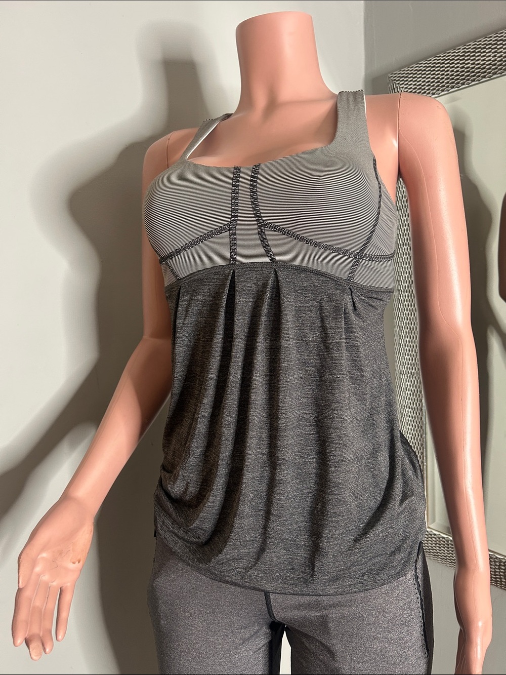 lululemon athletica Charcoal Gray Drawstring Tank Top